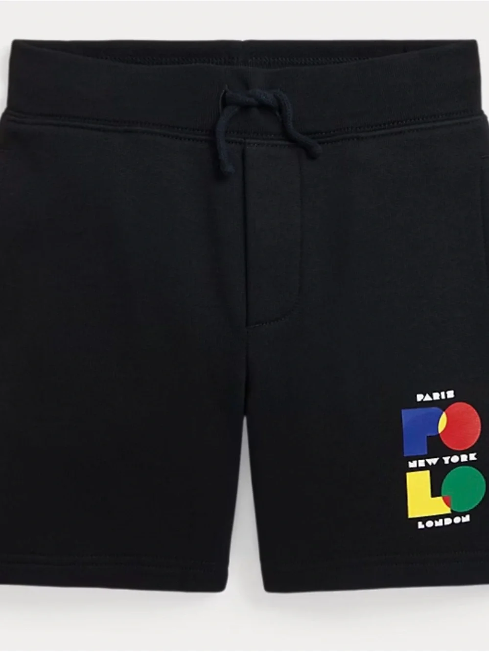 Polo by Ralph Lauren Black Kids Shorts with Multicolor Polo Graphic